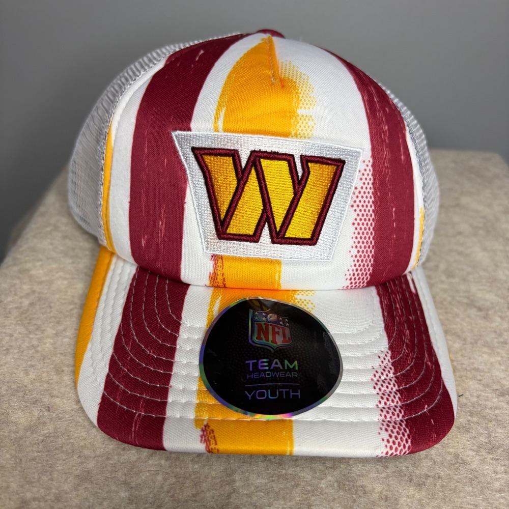 NFL Washington Commanders Youth Trucker Hat Snapback Stripe 9K1BOSDLP-DCF New
